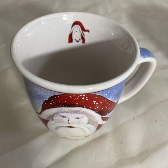 Christmas Mugs Lot Of 2 Coffee Hot Chocolate Cups Lovett Snowman, Santa ceramic - Picture 5 of 13